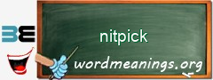 WordMeaning blackboard for nitpick